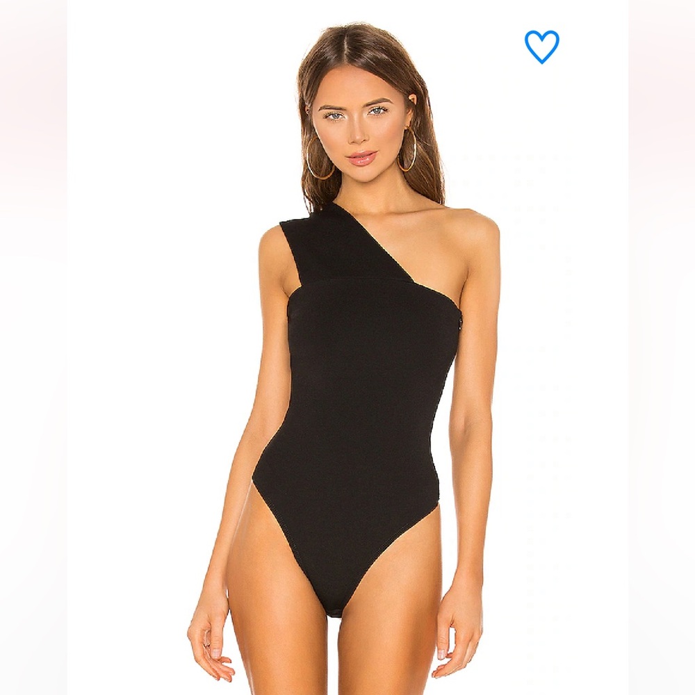 Superdown Rockie One-Shoulder Bodysuit Black